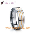 Unique White Tungsten Wedding Bands with Printing